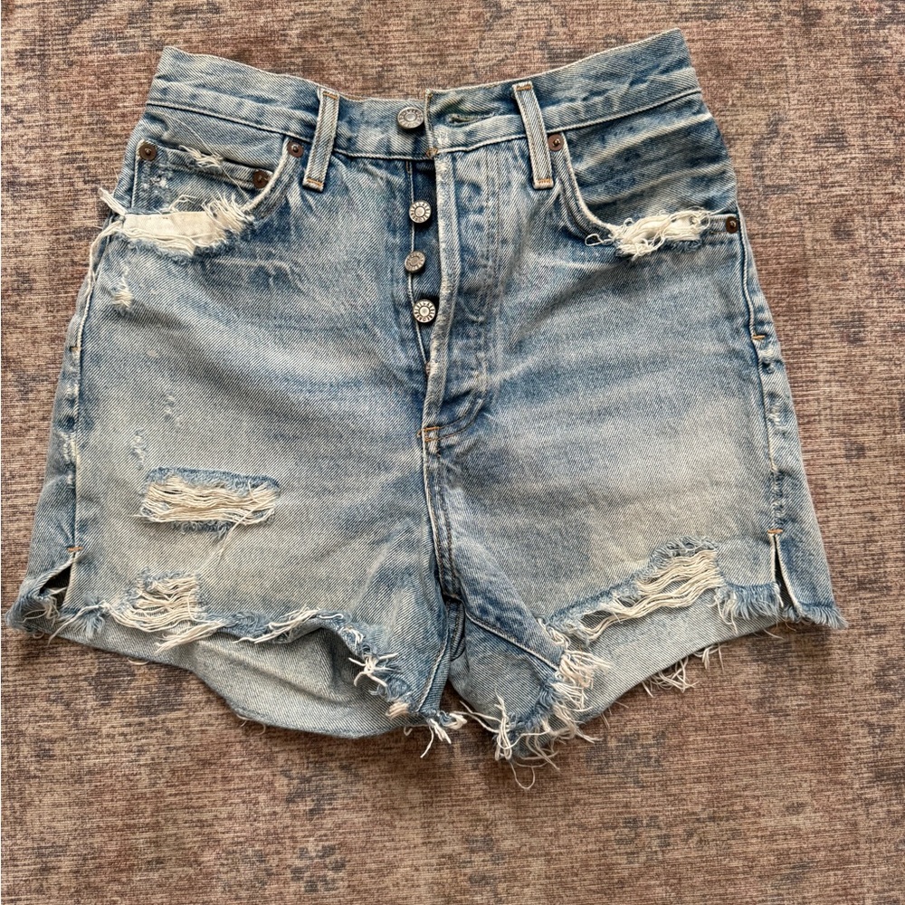 Agolde distressed Jean shorts 25